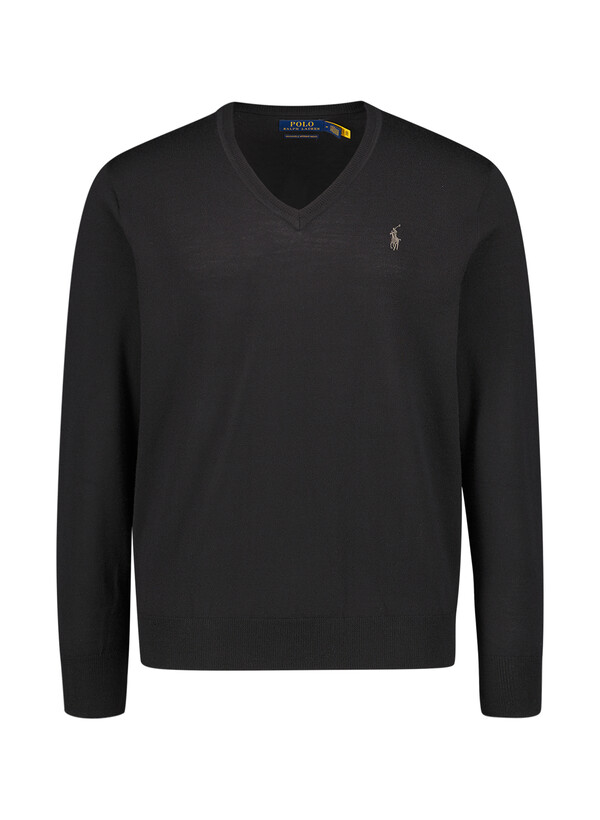 Pullover, Merinowolle waschbar, schwarz