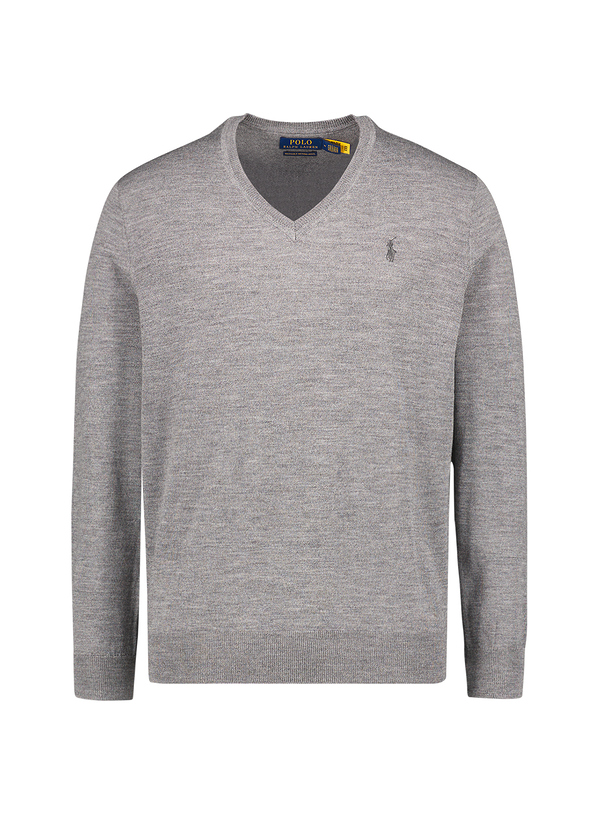 Pullover, Wolle, grau meliert