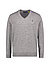 Pullover, Wolle, grau meliert - grau