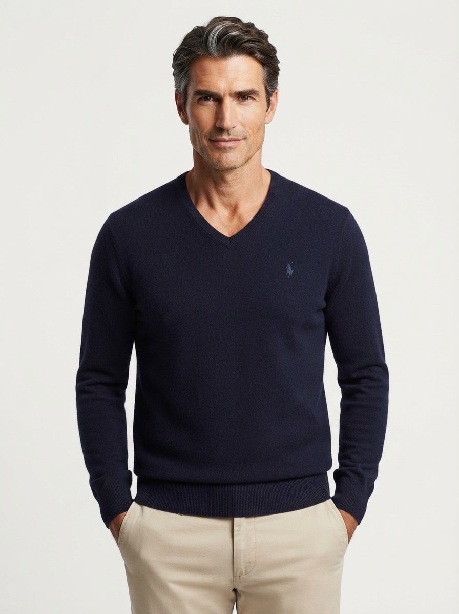 Pullover, Merinowolle waschbar, navy