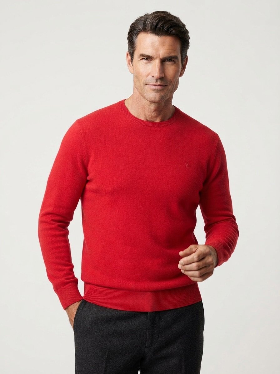 Pullover, Wolle, rot
