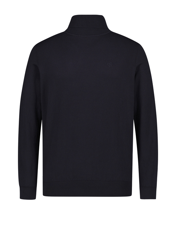 Rollkragenpullover, Baumwolle-Kaschmir, marine
