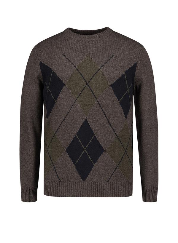 bugatti Herren Pullover braun Wolle