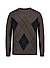Pullover, Wolle, braun-marine - braun-marine