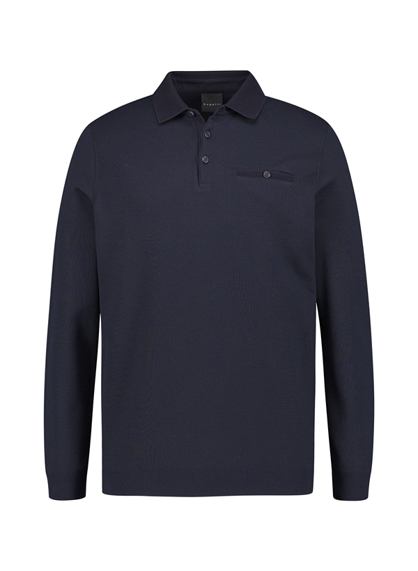 Polo-Shirt, Baumwoll-Mischung, navy melange
