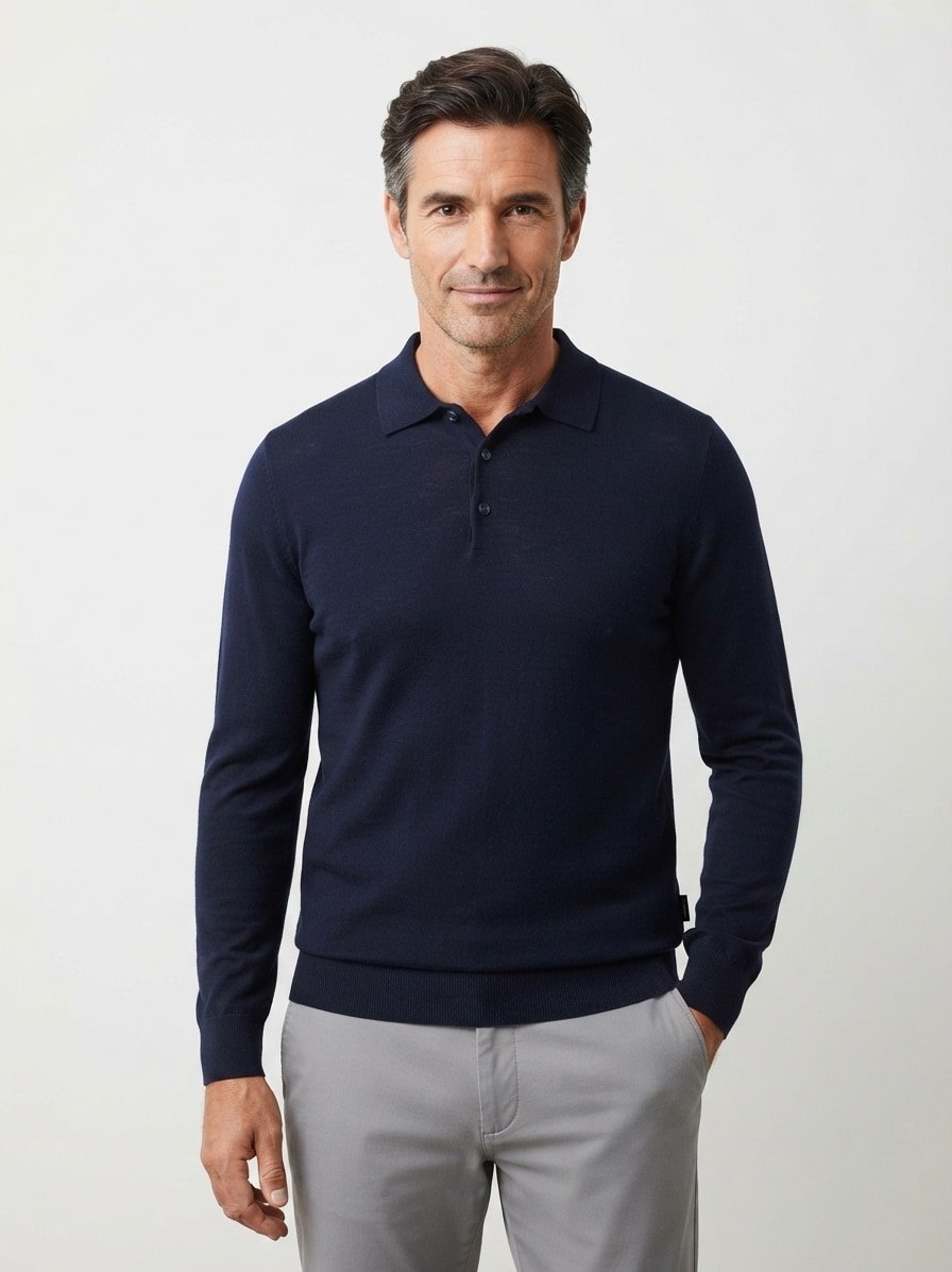 Pullover, Merinowolle, marine