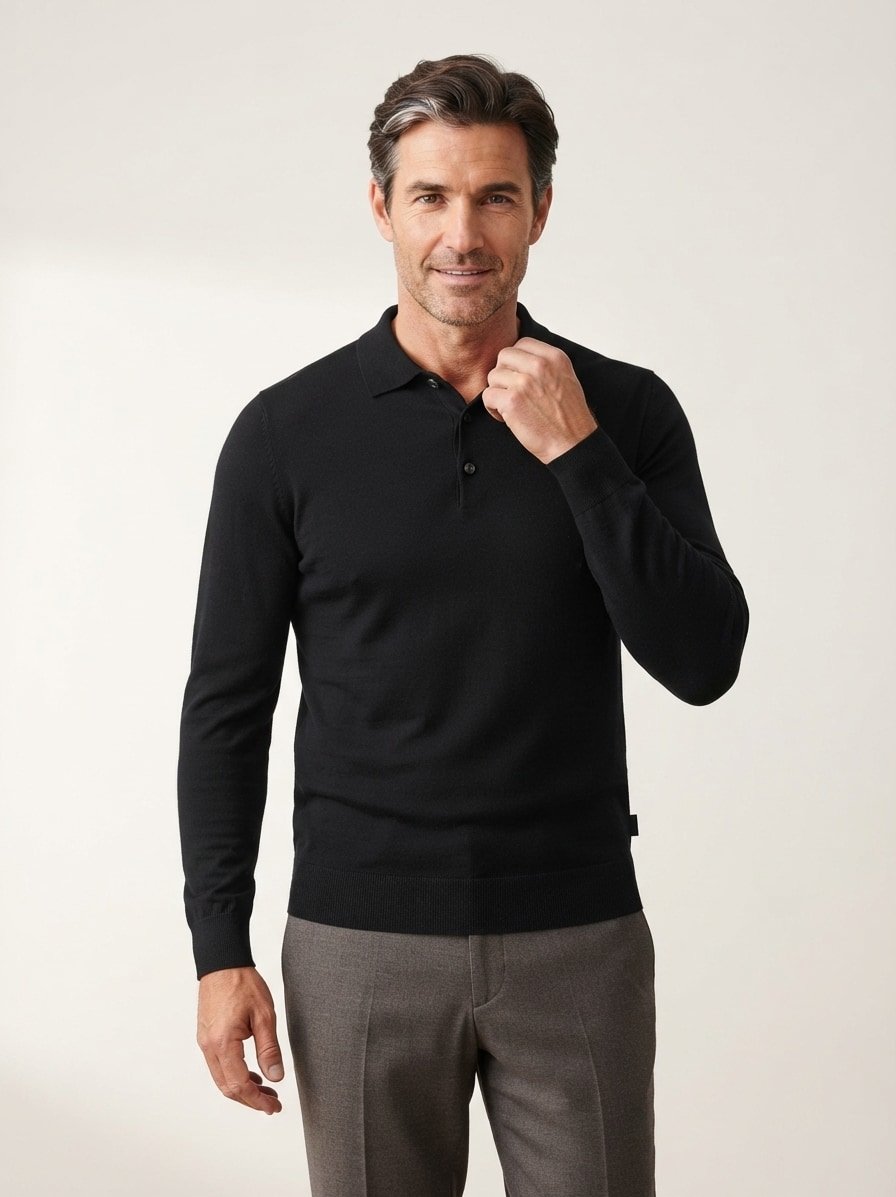 Pullover, Merinowolle, schwarz