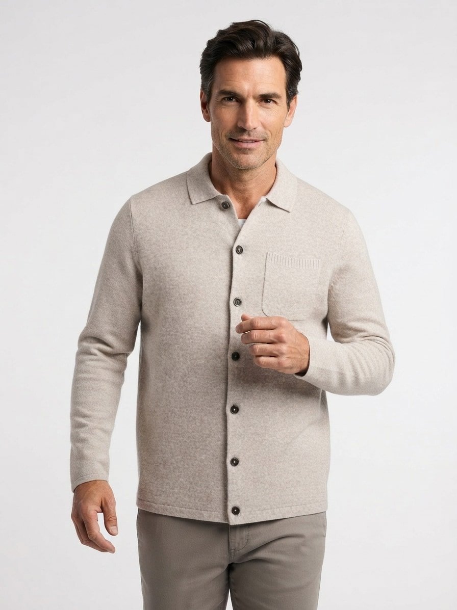 Cardigan, Wolle, beige