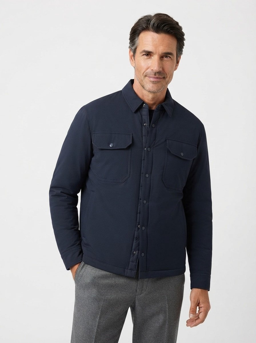 Overshirt, Baumwolle, marine