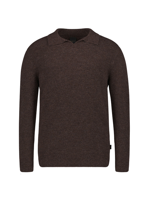 Pullover, Alpaka-Wolle, braun melliert