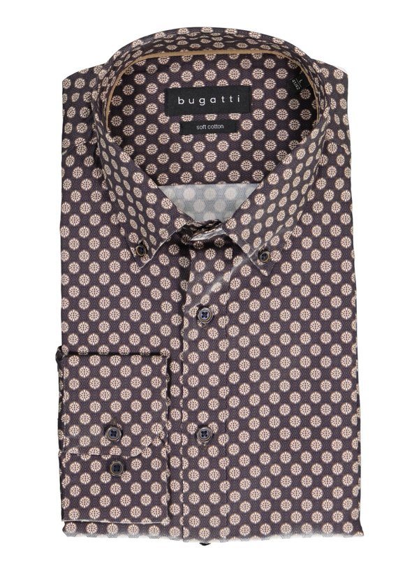 Hemd, Baumwolle, Button-Down, beige