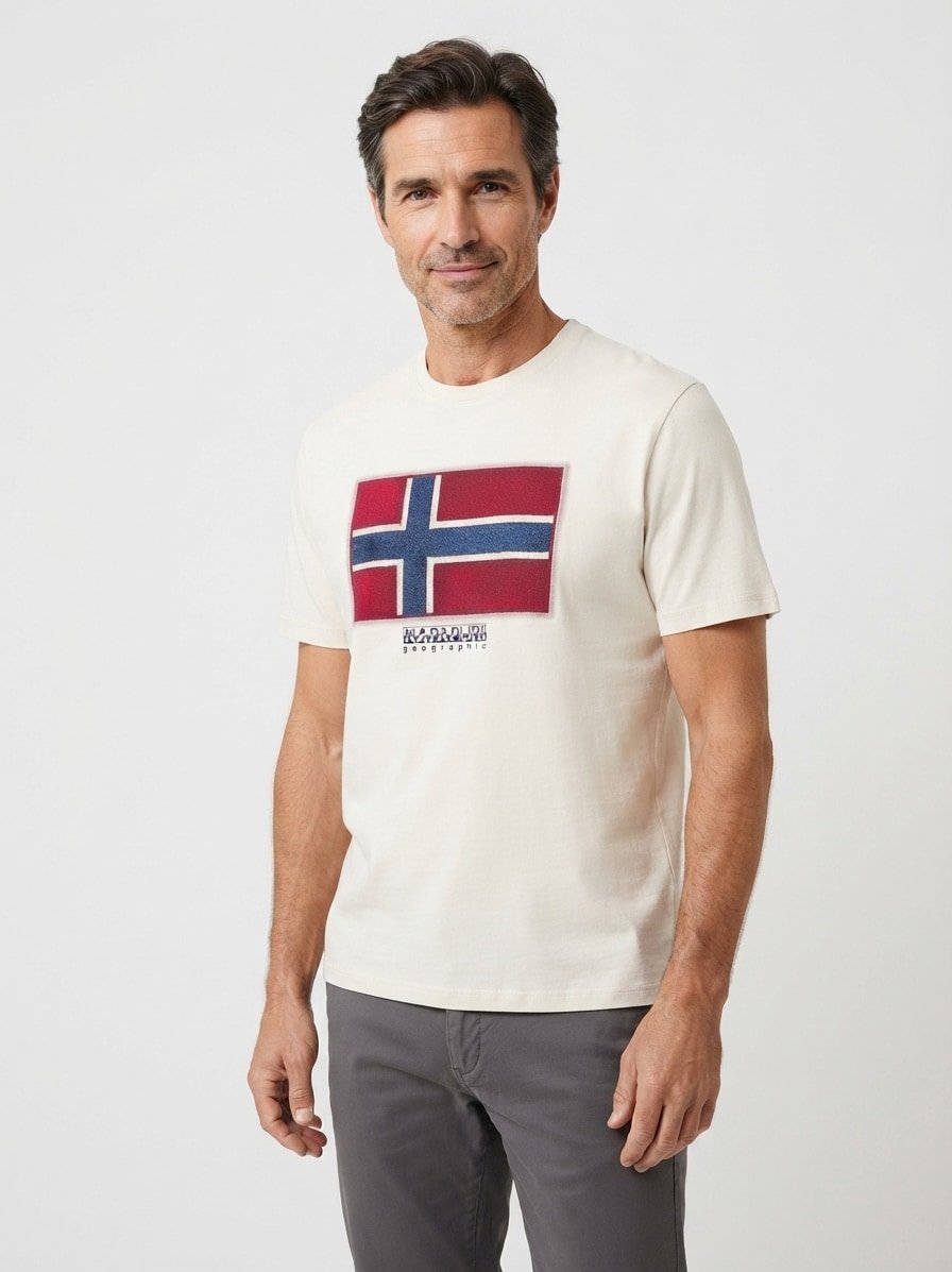 T-Shirt Tikki, Baumwolle, marine
