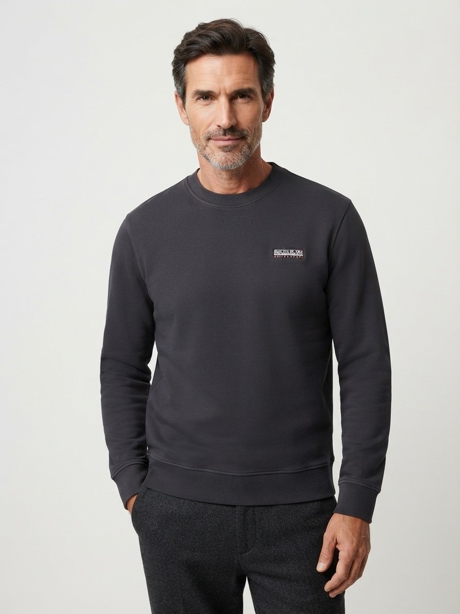 Sweatshirt Small Box, Baumwolle, schwarz