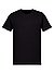 T-Shirts, Baumwoll-Stretch, schwarz - schwarz