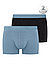 Trunks, Baumwoll-Stretch, taubenblau-schwarz - taubenblau-schwarz