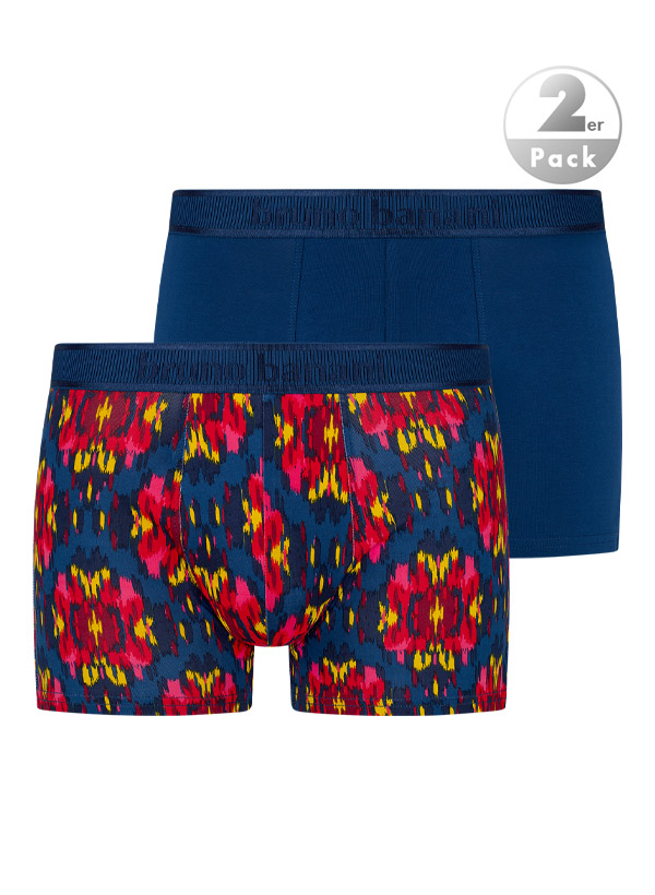 Trunks, Baumwoll-Stretch, marine-multicolor gemustert