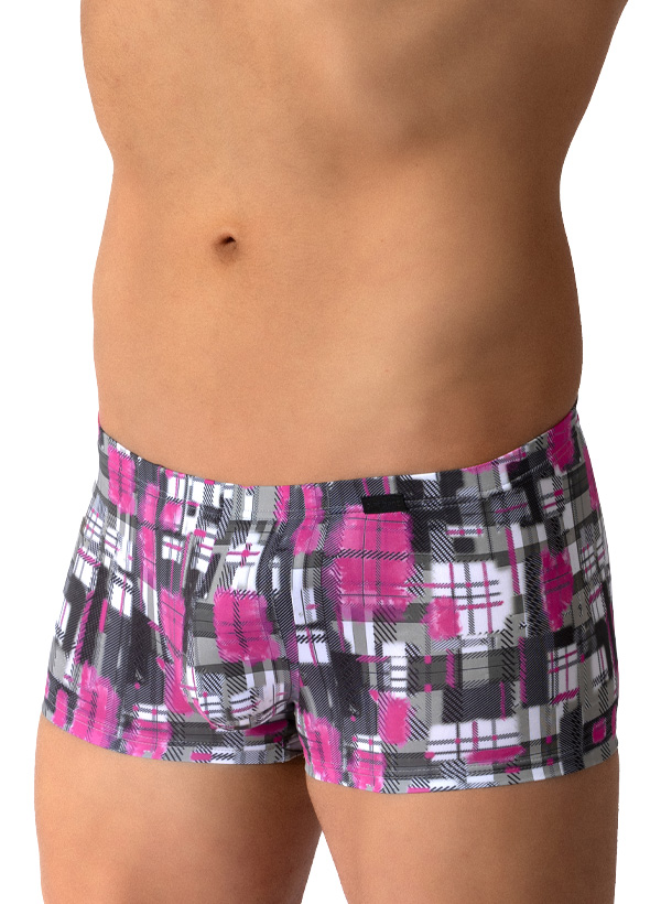 Trunk RED2609, Mikrofaser-Stretch, check magenta