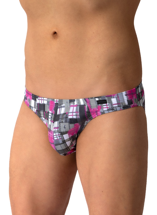 Slip RED2609, Mikrofaser-Stretch, check magenta