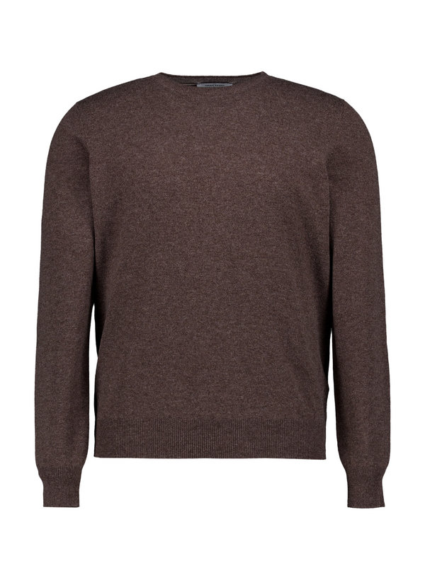 Pullover, Schurwolle-Kaschmir, braun meliert