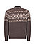 Stehkragen-Pullover, Wolle, braun melange strukturiert - braun