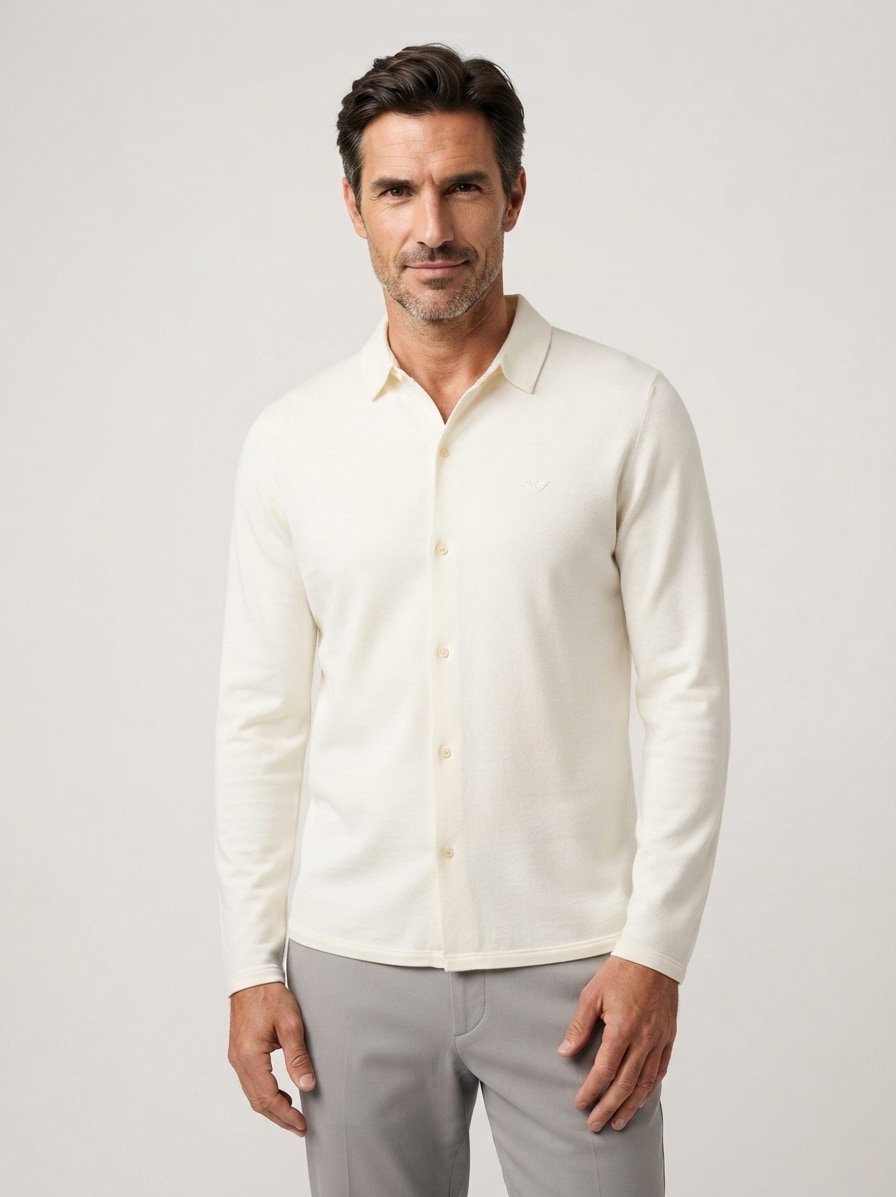 Cardigan, Schurwolle, creme