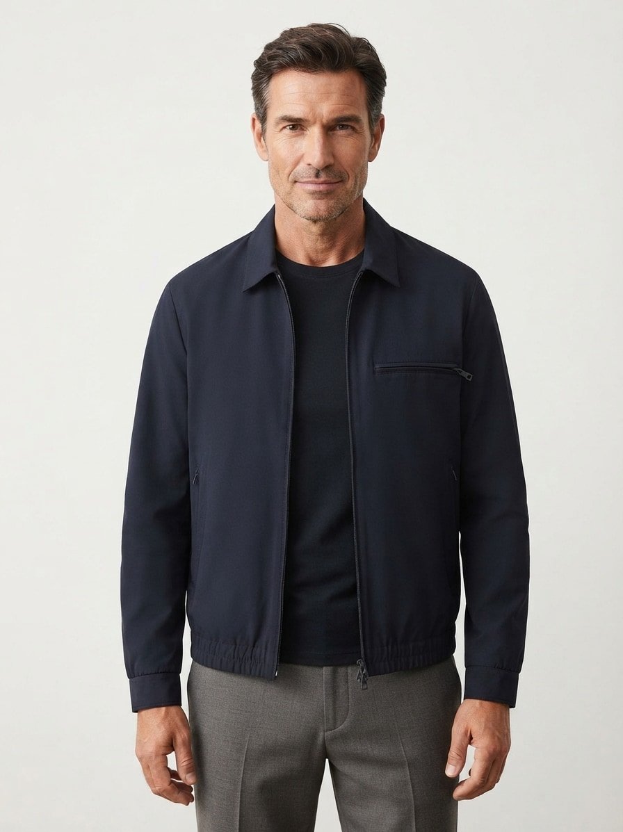Blouson, Viskose, dunkelblau