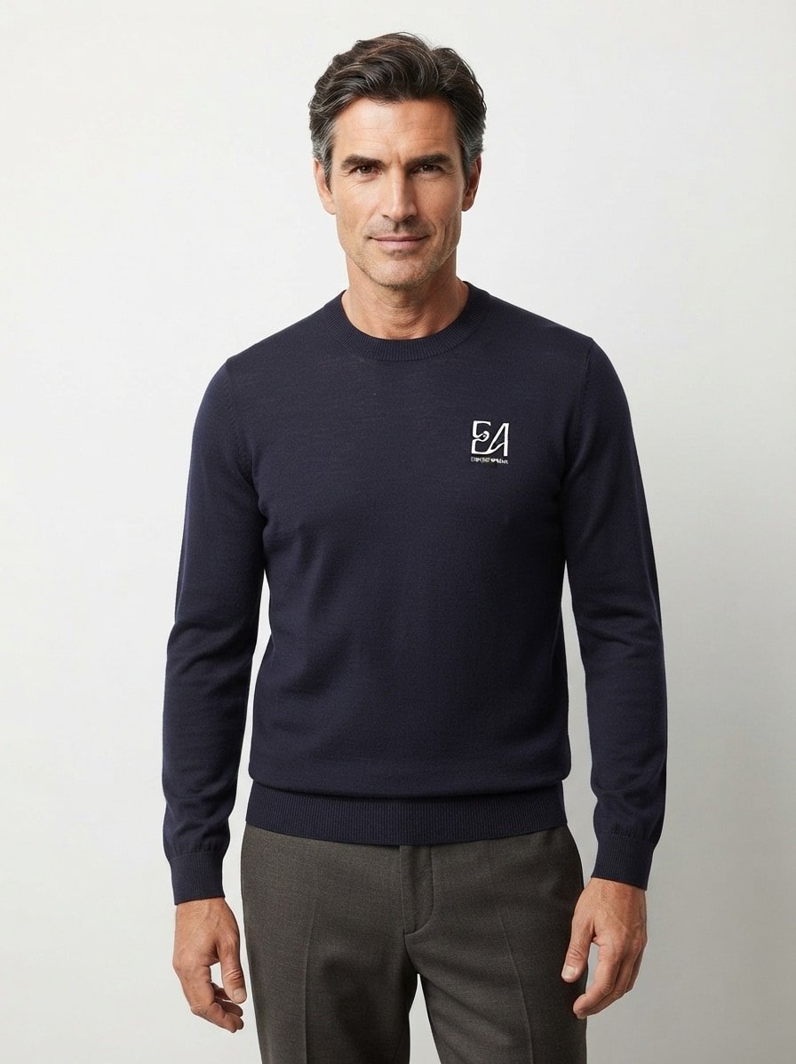 Pullover, Schurwolle, dunkelblau