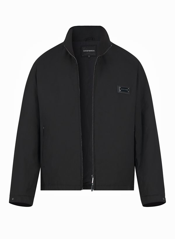 Jacke, Mikrofaser wasserabweisend, schwarz