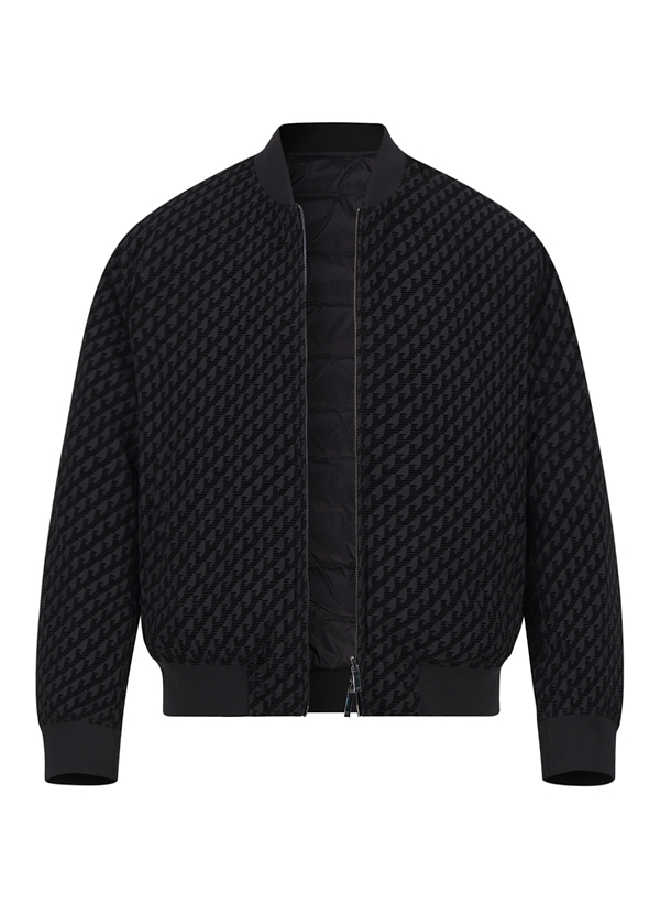 Daunenjacke, Mikrofaser, schwarz