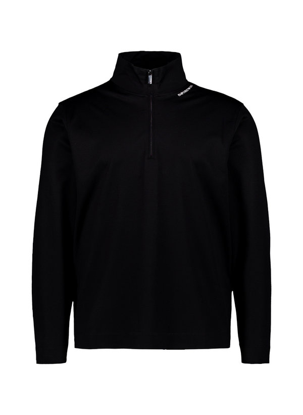 Longsleeve, Baumwolle-Lyocell, schwarz
