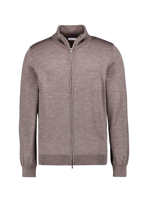 Cardigan, Wolle, braun meliert