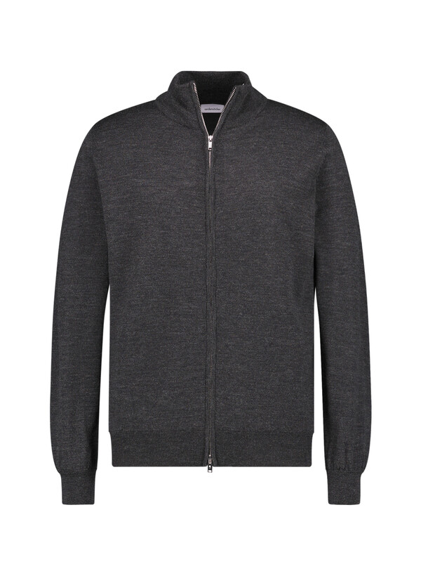 Cardigan, Wolle, anthrazit meliert