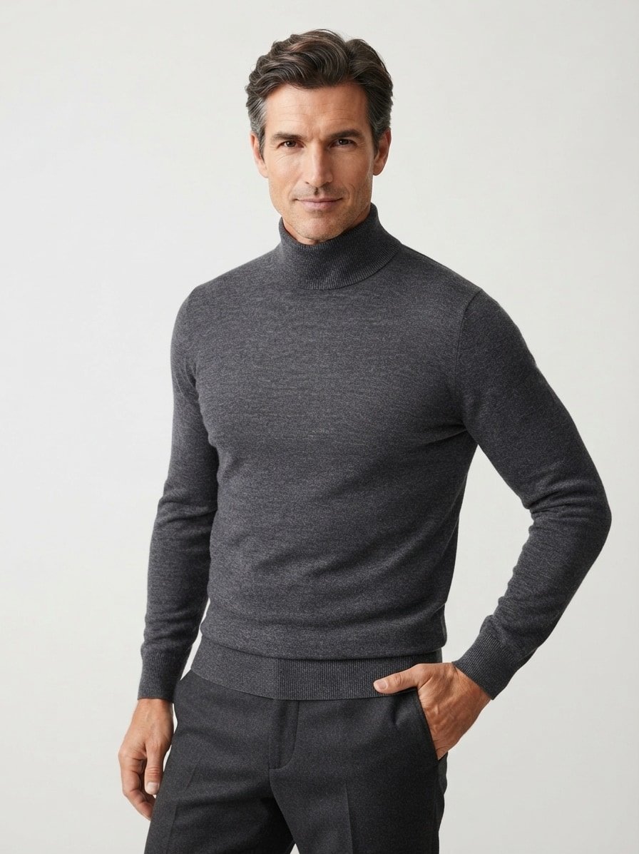 Pullover, Wolle, anthrazit melange