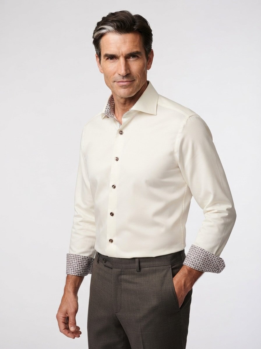 Hemd, Regular, Twill, Kent, champagner