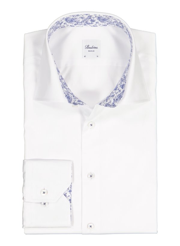 Hemd, Regular, Twill, Kent, weiß