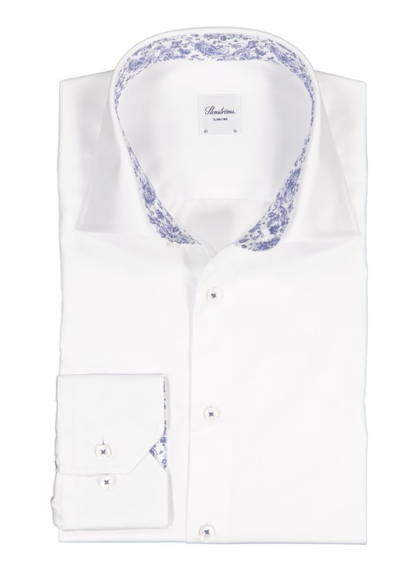 Hemd, Slimline, Twill, Kent, weiß