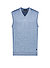 Pullunder, Merinowolle superwashed, blau meliert - blau