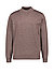 Stehkragenpullover, Merinowolle superwashed, dunkelbraun meliert - dunkelbraun