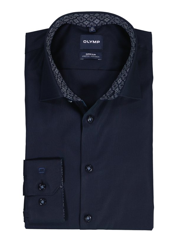 Hemd, Super Slim, Baumwoll-Stretch, Kent, blau