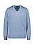 Pullover, Merinowolle superwash, blau meliert - blau