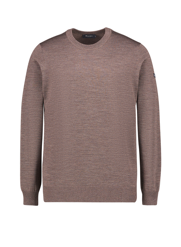 Pullover, Merinowolle superwash, dunkelbraun meliert