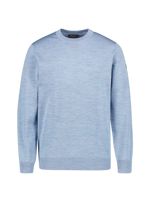 Pullover, Merinowolle superwash, blau meliert