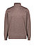 Rollkragen Pullover, Merinowolle waschbar, braun meliert - dunkelbraun