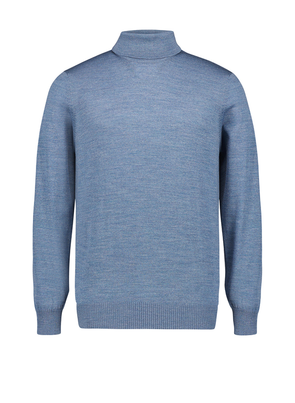 Pullover, Merinowolle waschbar, blau meliert