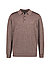Polo-Shirt, Merinowolle superwash, braun meliert - dunkelbraun