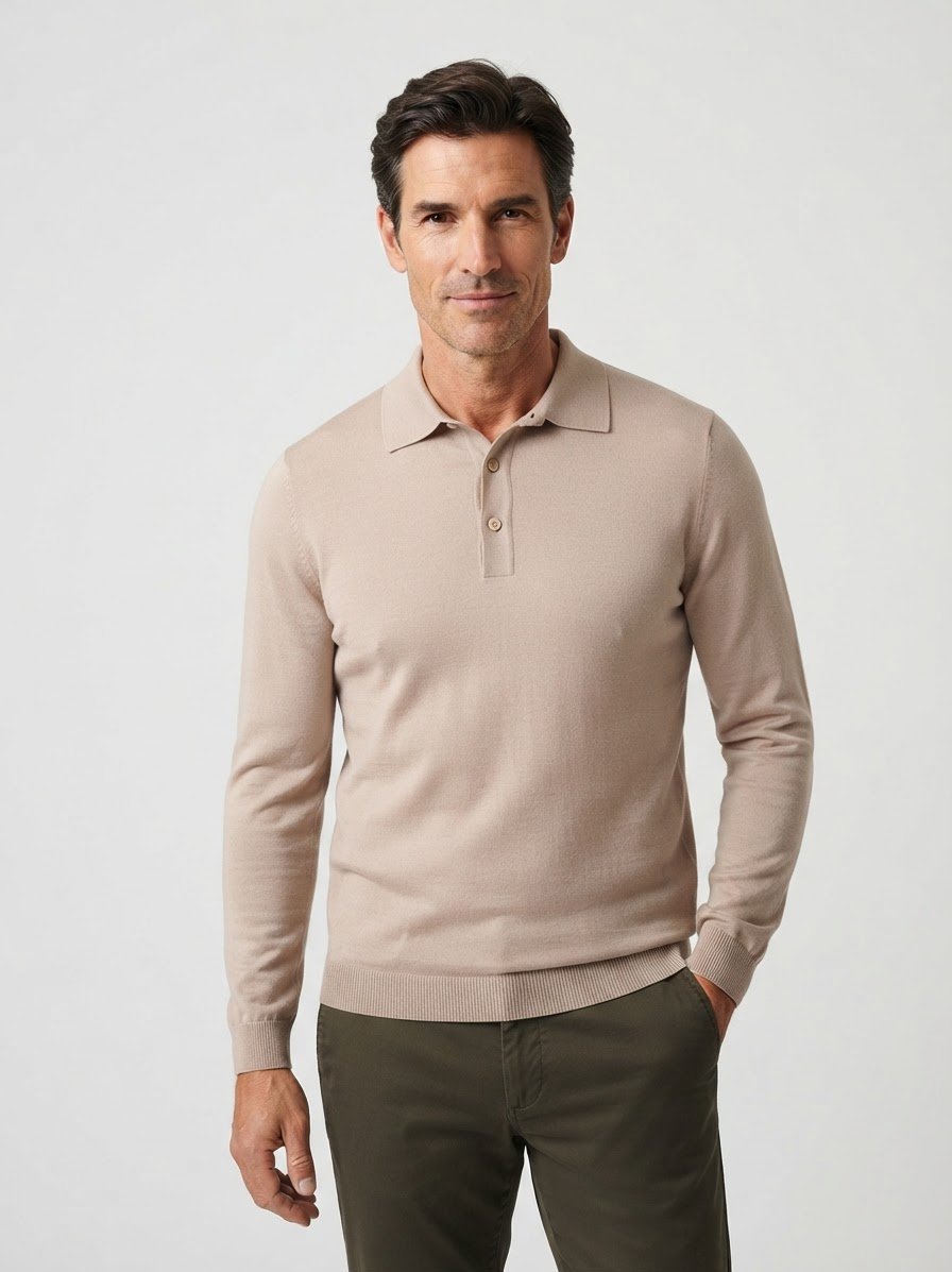 Pullover, Modern Fit, Merinowolle superwash, creme meliert