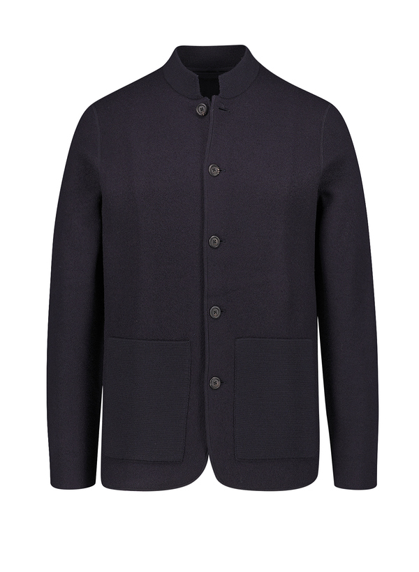 Strickjacke, Merinowolle gewalkt, navy
