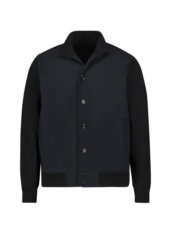 Strickjacke, Schurwolle-Materialmischung, navy