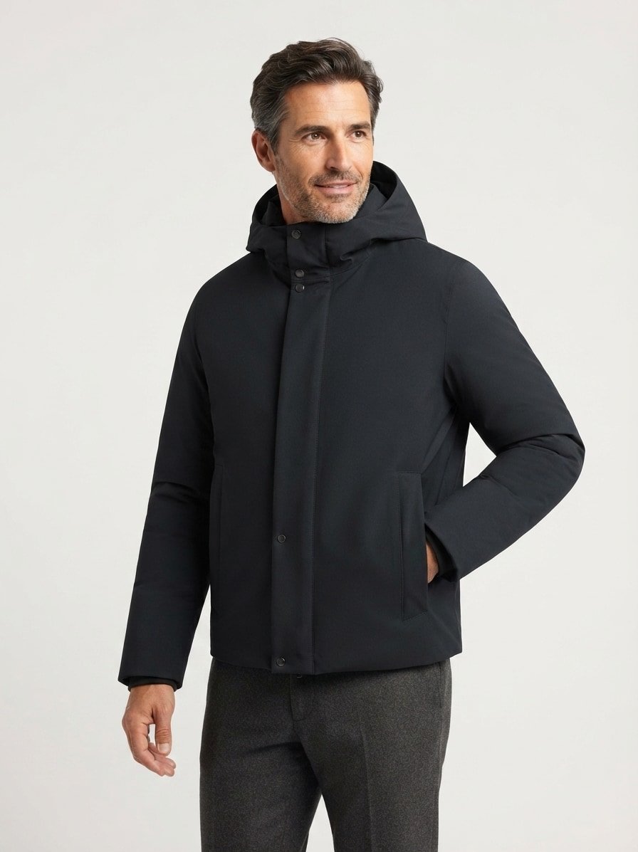 Jacke, Mikrofaser PLUMTECH®, schwarz