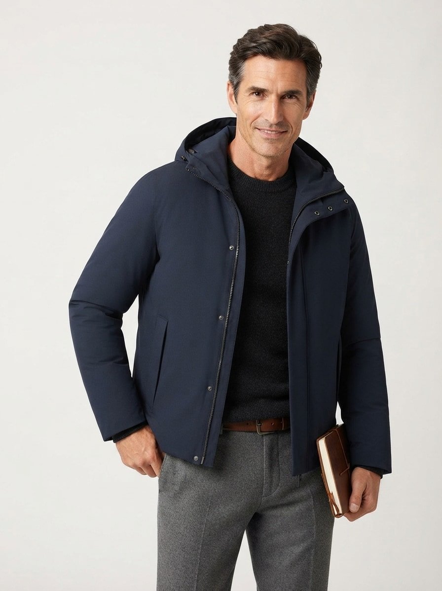 Jacke, Mikrofaser PLUMTECH®, navy